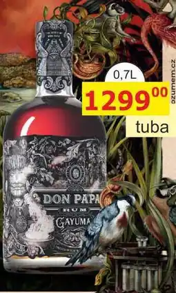 BENE Nápoje DON PAPA RUM GAYUMA 0,7L tuba nabídka