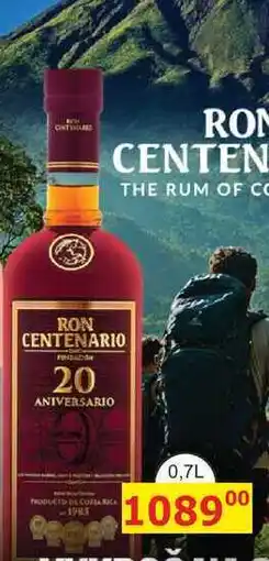 BENE Nápoje RON CENTENARIO 20 ANIVERSARIO nabídka
