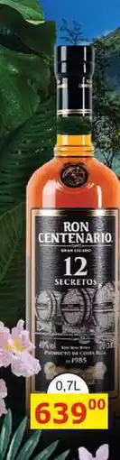 BENE Nápoje RON CENTENARIO 12 SECRETOS nabídka