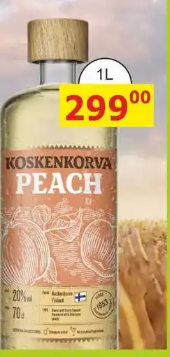 BENE Nápoje Koskenkorva Peach vodka nabídka