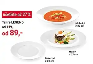 Talíře LEGEND, různé velikosti