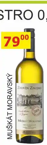 BENE Nápoje ZNOVÍN ZNOJMO 0,75L MUŠKÁT MORAVSKÝ nabídka