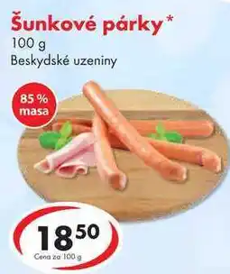 CBA Šunkové párky nabídka