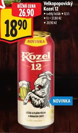 Albert Velkopopovický Kozel 12 nabídka