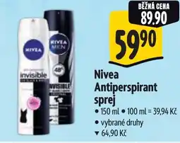 Albert Nivea Antiperspirant sprej nabídka