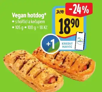Albert Vegan hotdog nabídka