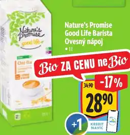 Albert Nature's Promise Good Life Barista Ovesný nápoj nabídka