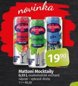 Coop MATTONI Mocktaily nabídka