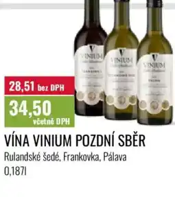 Ratio Vína vinium pozdní sběr nabídka