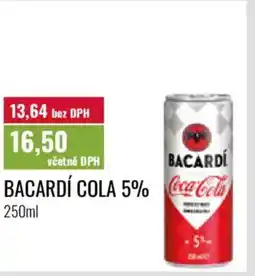 Ratio Bacardi cola 5% nabídka