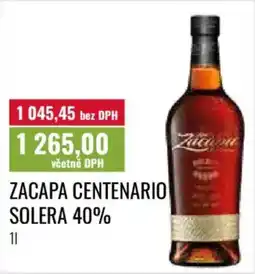 Ratio Zacapa centenario solera 40% nabídka