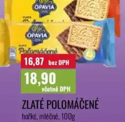 Ratio Opavia Zlaté polomáčené hořké, mléčné nabídka