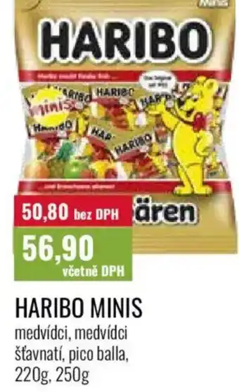 Ratio Haribo minis nabídka