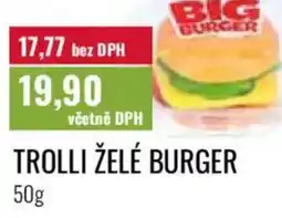 Ratio Trolli želé burger nabídka