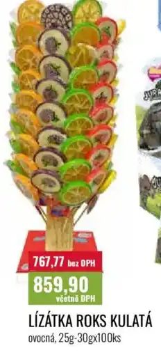 Ratio Lízátka roks kulatá ovocná nabídka