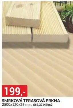 Baumax Smrková terasová prkna nabídka