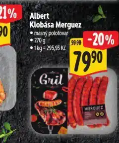 Albert Klobása merguez nabídka
