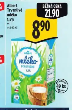 Albert Trvanlivé mléko nabídka