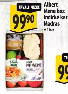 Albert Menu box indické kari madras nabídka