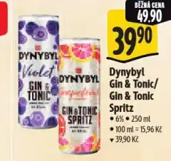 Albert Dynybyl gin & tonic nabídka