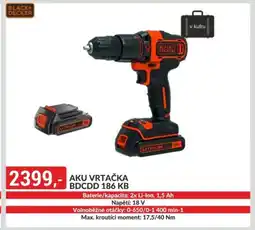 Baumax Aku vrtačka bdcdd 186 kb nabídka