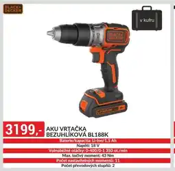 Baumax Aku vrtačka bezuhlíková bl188k nabídka