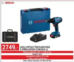 Baumax Aku vrtací šroubovák s příklepem GSB183-LI nabídka
