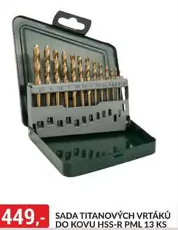 Baumax Sada titanových vrtáků do kovu hss-r pml 13 ks nabídka