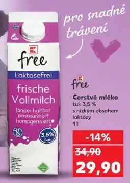 Kaufland Čerstvé mléko free nabídka