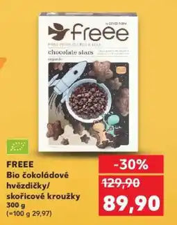 Kaufland FREEE Bio čokoládové hvězdičky/skořicové kroužky nabídka
