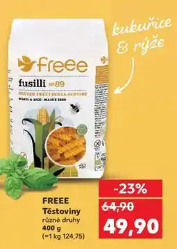 Kaufland FREEE Těstoviny různé druhy 400 g nabídka