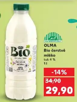Kaufland OLMA Bio čerstvé mléko nabídka