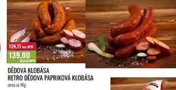 Ratio Dědova klobása retro dědova papriková klobása nabídka
