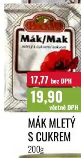 Ratio Mák mletý s cukrem nabídka