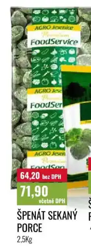Ratio Špenát sekaný porce nabídka