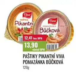 Ratio Paštiky pikantní Viva pomazánka bůčková nabídka