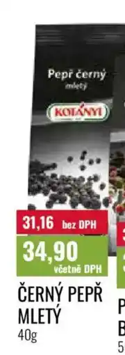 Ratio Kotányi Černý pepř mletý nabídka