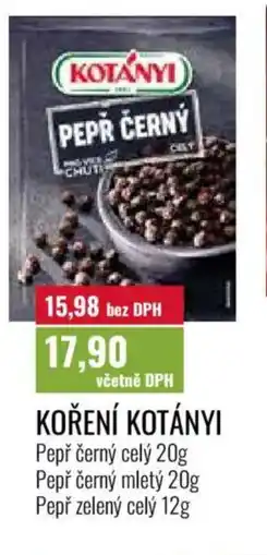 Ratio Koření Kotányi nabídka