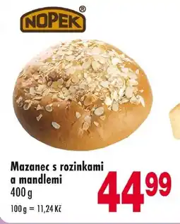 Qanto Mazanec s rozinkami a mandlemi nabídka