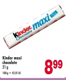 Qanto Kinder maxi chocolate nabídka