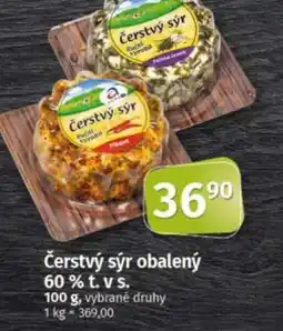 COOP TIP Čerstvý sýr obalený 60% t. vs. nabídka