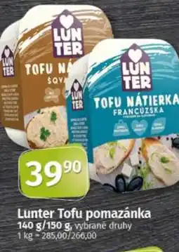 COOP TIP Lunter Tofu pomazánka nabídka