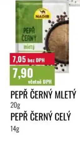 Ratio Nadir Pepř černý mletý pepř černý celý nabídka