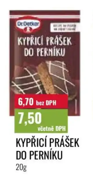 Ratio Dr. Oetker Kypřicí prášek do perníku nabídka