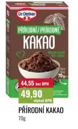 Ratio Dr. Oetker Přírodní kakao nabídka