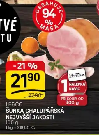 Flop Le&co šunka chalupářská nejvyšší jakosti nabídka