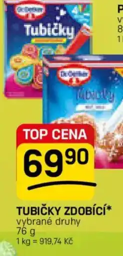 Flop Dr.Oetker Tubičky zdobící nabídka