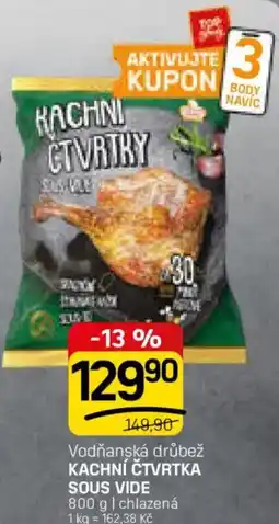 Flop Vodňanská drůbež kachní čtvrtka sous vide nabídka