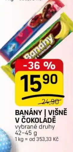 Flop Banány | višně v čokoládě nabídka
