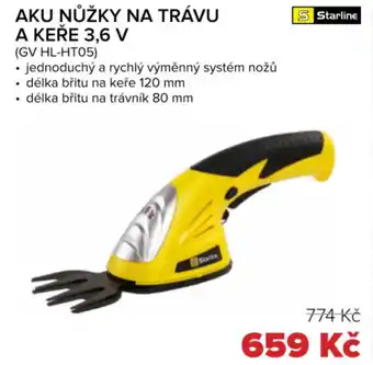Aku nůžky na trávu a keře 3,6 v